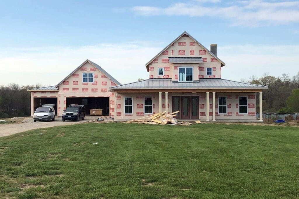 pine box home from outside